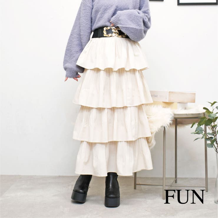 プリーツティアードスカート[品番：TRNW0000466]｜FUN（ファン）の
