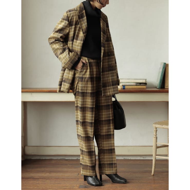 チェック柄が目を惹くセットアップ [IWU（アイダブリュー）][2点セット