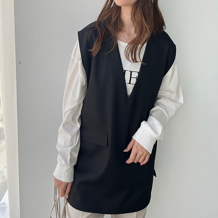 リネンライクスラブプルオーバーベスト[品番：GERW0010157]｜GeeRA