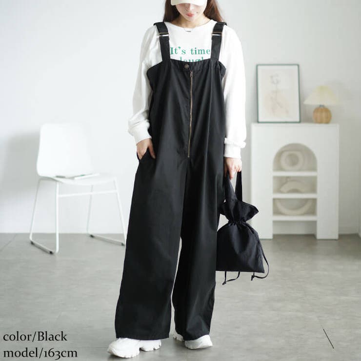 大きいサイズレディース オールインワン サロペット[品番：GJ000021474