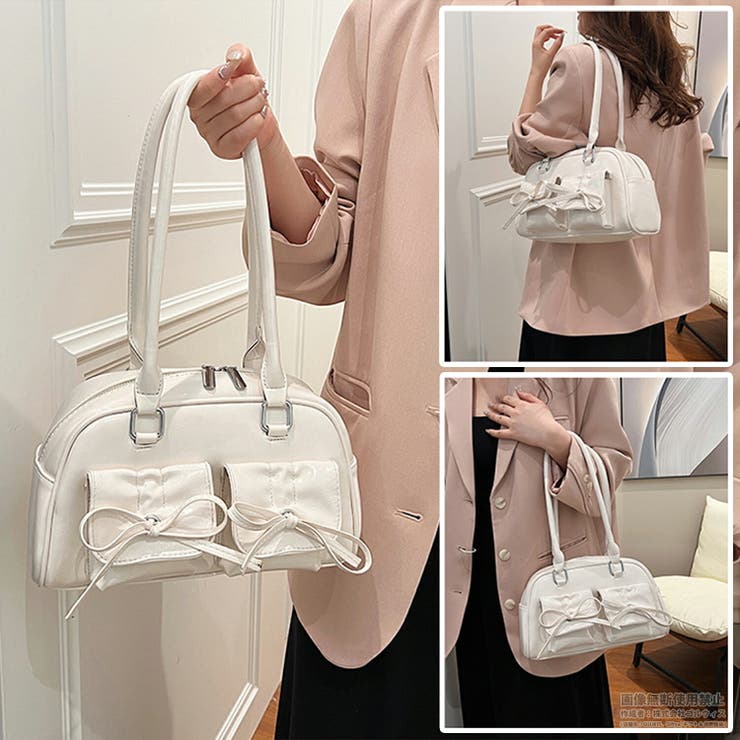 リボン付き エナメル ミニボストン[品番：GWSW0000460]｜GOLWIS