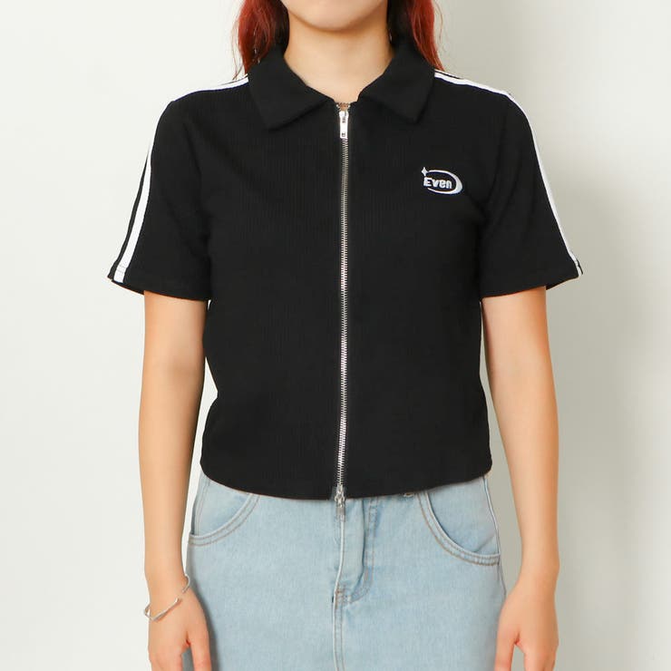 ライン付きWzipリブトップス[品番：GORW0009191]｜GORGE （ゴージ