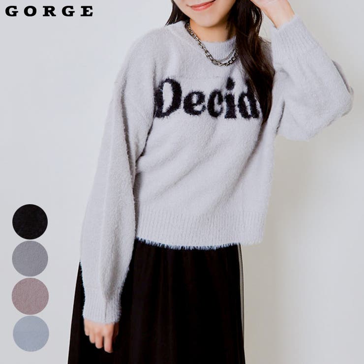 ロゴラメフェザーニットプルオーバー[品番：GORW0009711]｜GORGE