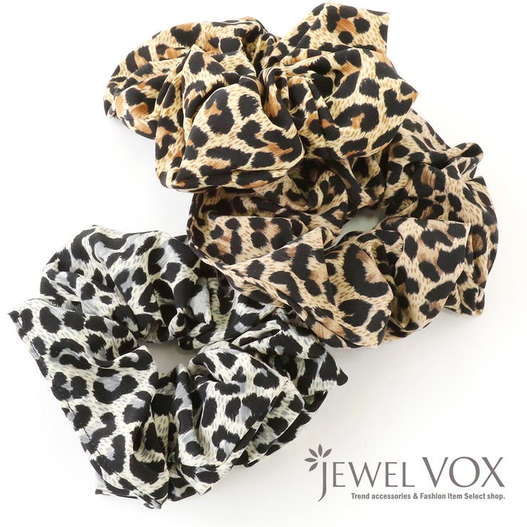 レオパード ヒョウ柄 シュシュ[品番：VX000004538]｜Jewel vox