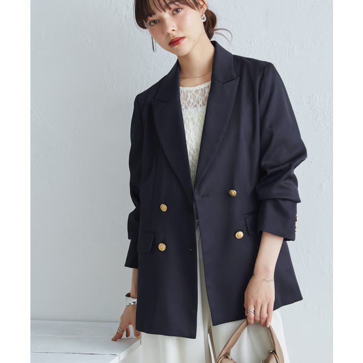 ゴールドボタンWテーラードジャケット[品番：RANW0000068]｜RANAN