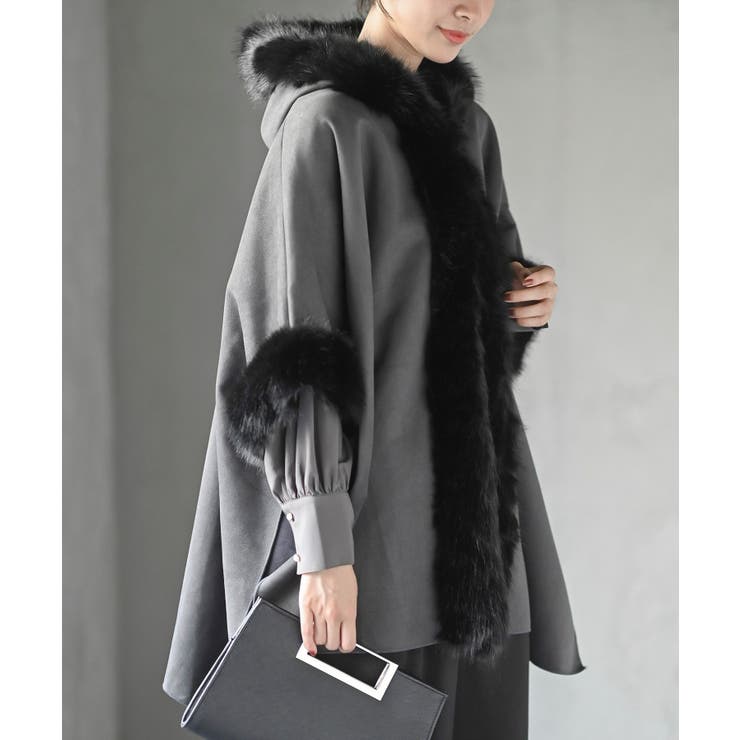 フェイクファーポンチョコート[品番：RPSW0003170]｜rps（アール