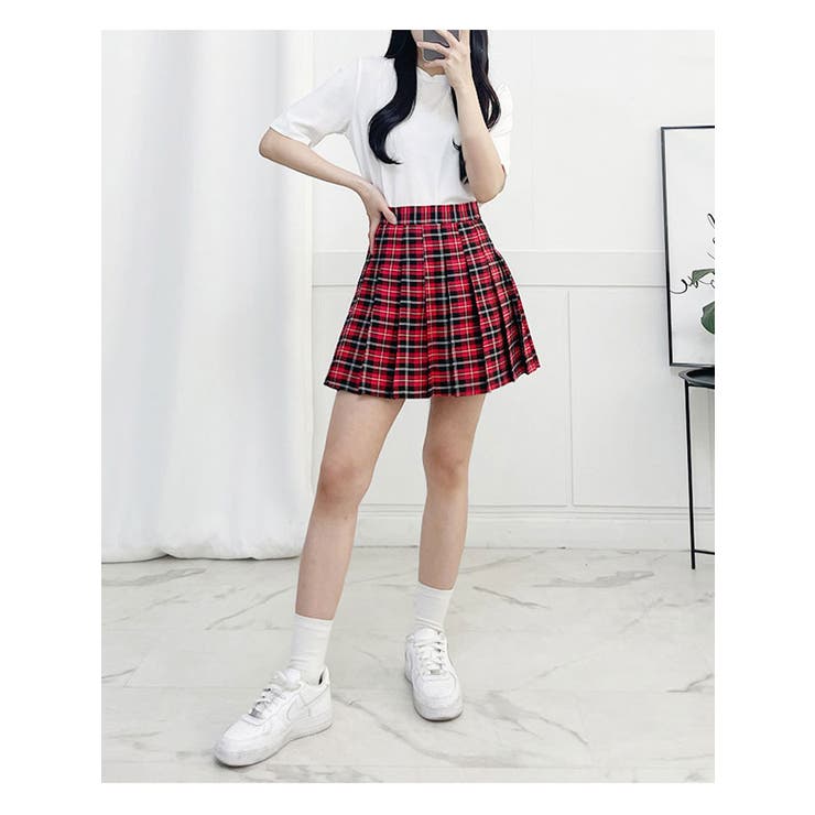 チェック柄テニスミニスカート 全2色 Y2K[品番：KH000012384]｜VIVID
