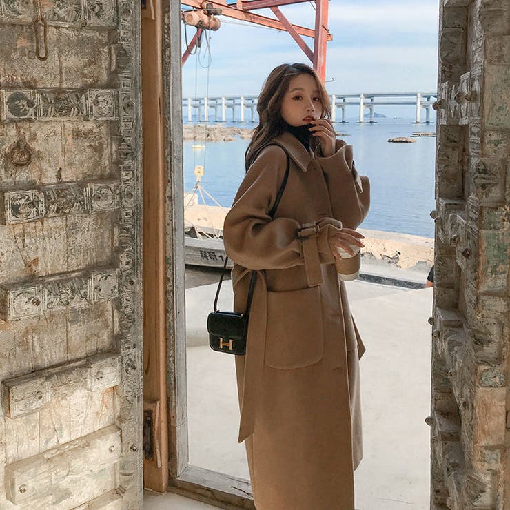 ロングコート 韓国ファッション 韓国[品番：SHNW0004101]｜Sibra