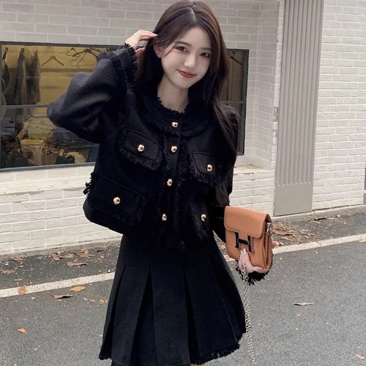 SHOPLIST限定】甘い女性らしいコート＆スカート セットアップ[品番