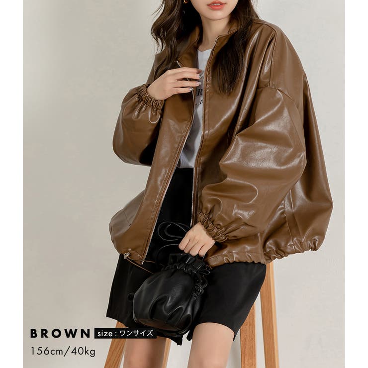 フェイクレザージャケット ライダースジャケット アウター[品番