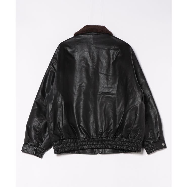 PUブルゾン メンズ ジャケット 合成皮革 G1 ボア衿 2WAY[品番