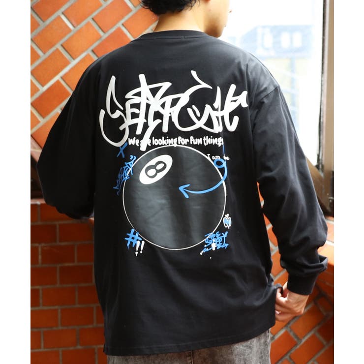 グラフィックプリントロンTシャツ メンズ ロンT 長袖 ストリート [品番