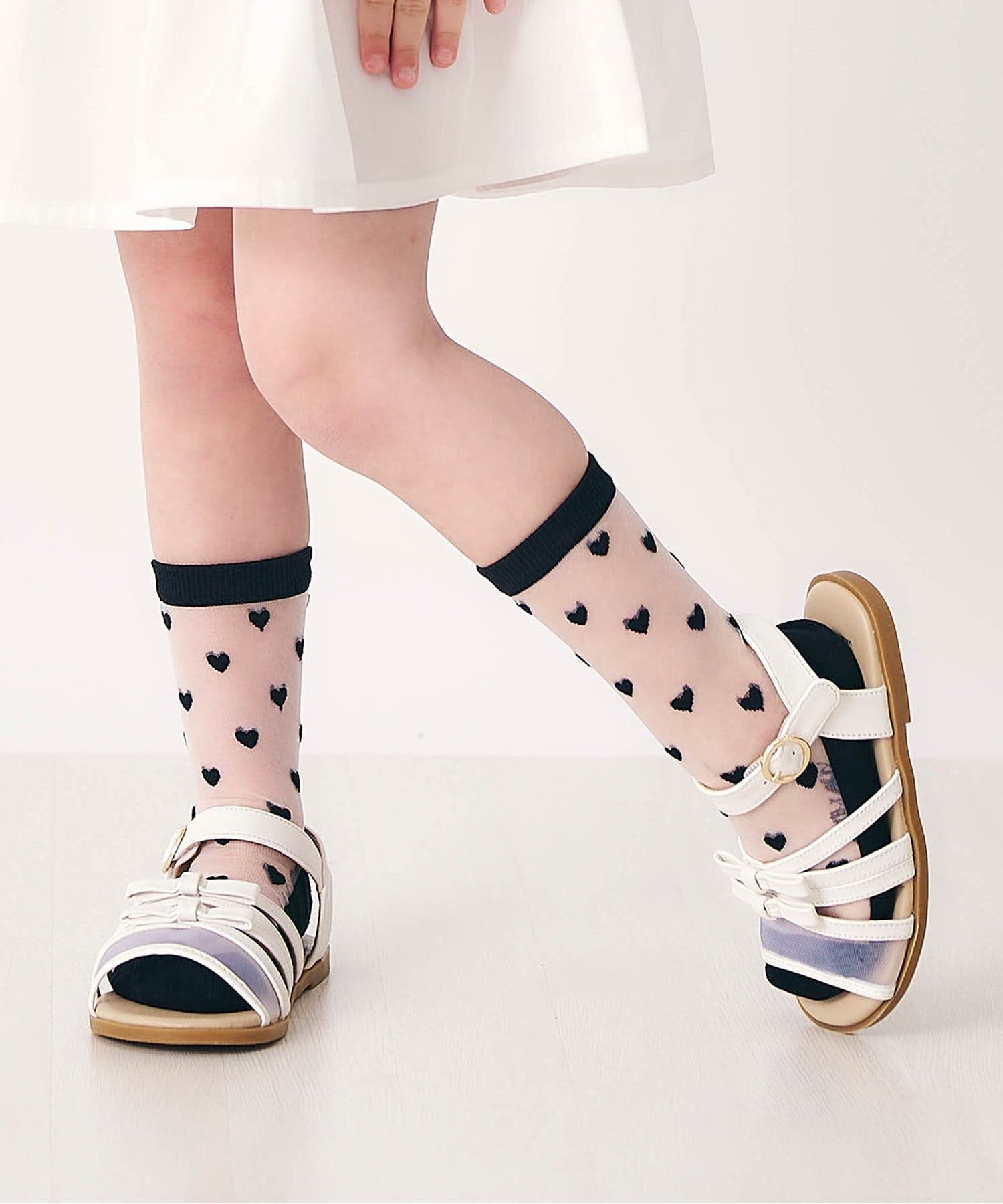 ハート・花柄シアーソックス[品番：FOKK0022253]｜F.O.Online Store