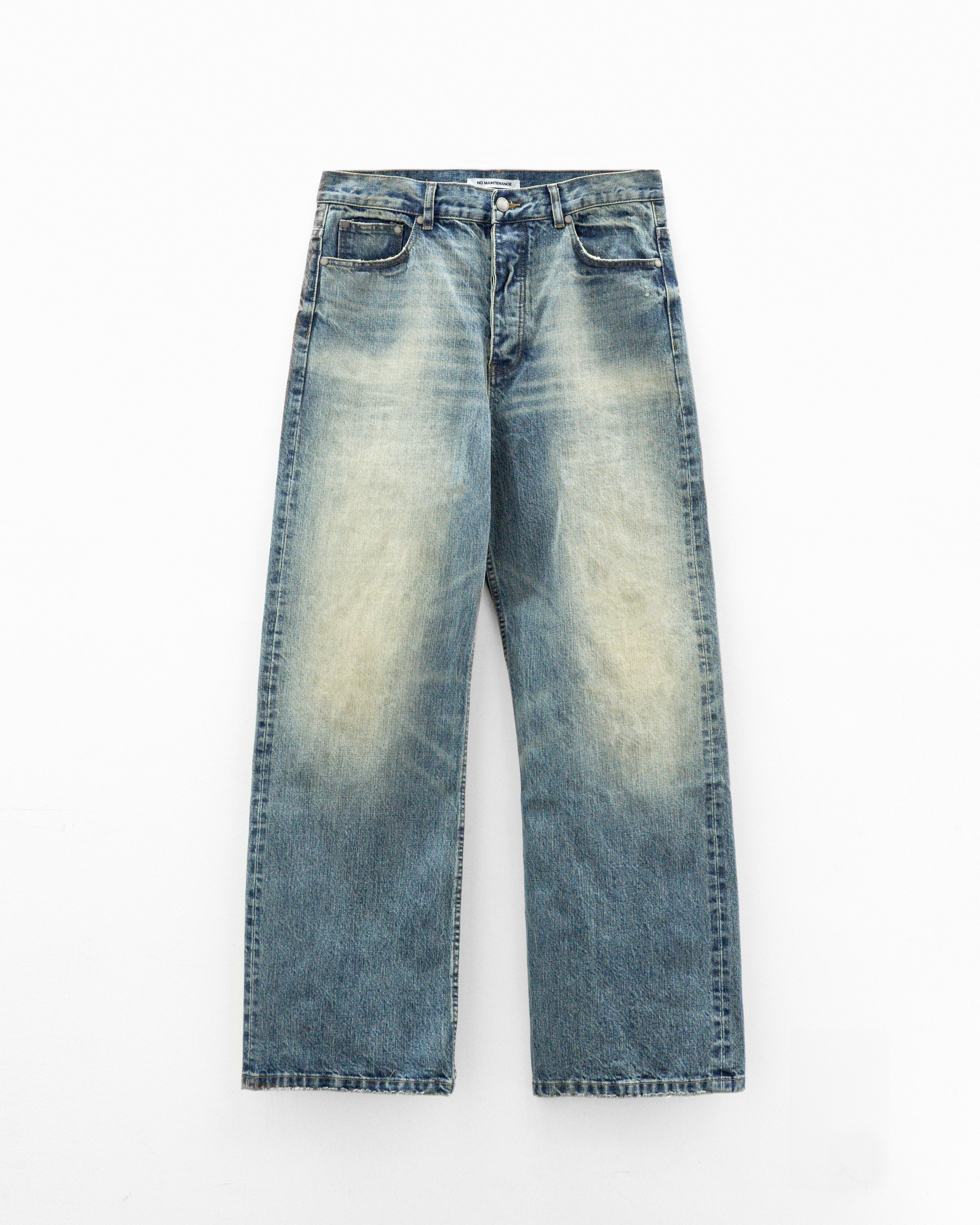 No Maintenance - Baggy Japanese Denim in Red-Line Wash | NO
