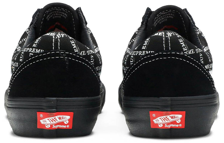 Vans Supreme x Old Skool Pro 'Logo Pattern - Black' VN0A45JC2YW