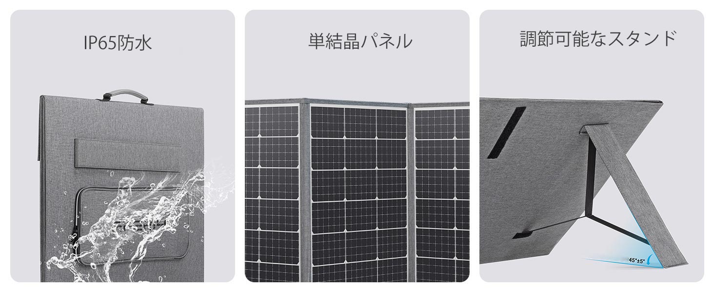 200Wソーラーパネル折り畳み式ETFE, ータブル電源 ソーラーパネル