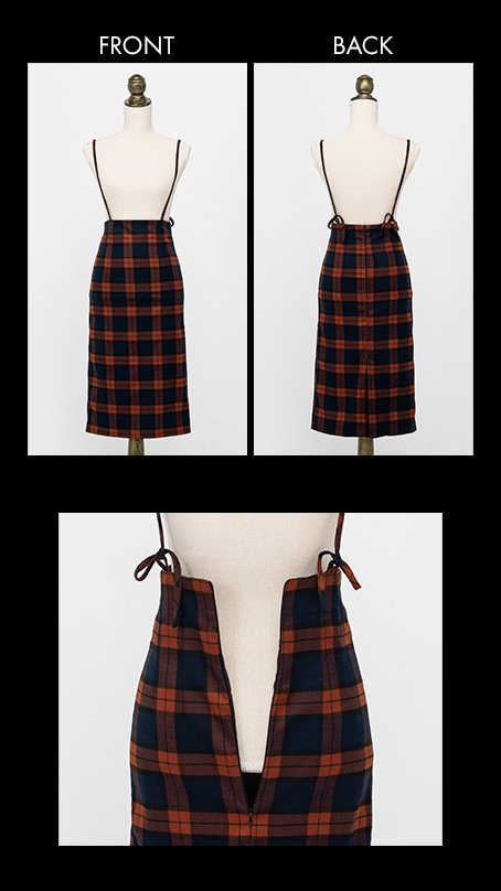 サスペンダーチェックスカート｜JENNE(ジェンヌ)公式通販：パリ