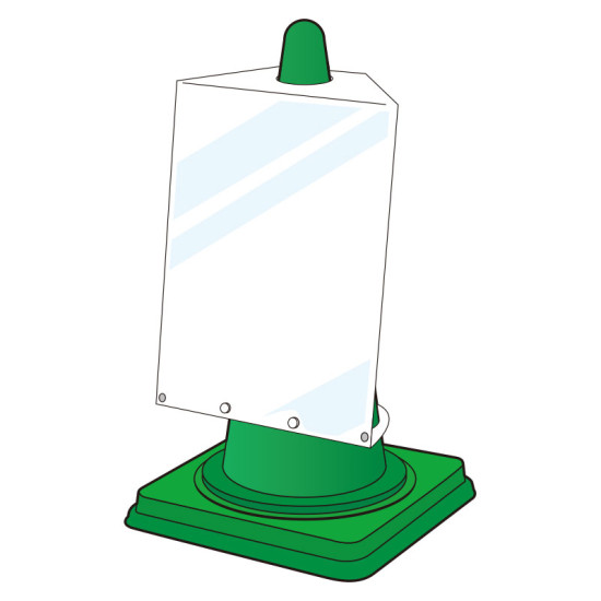 コーンサインポケットボード A3タテ(834-471) - 安全用品・工事看板