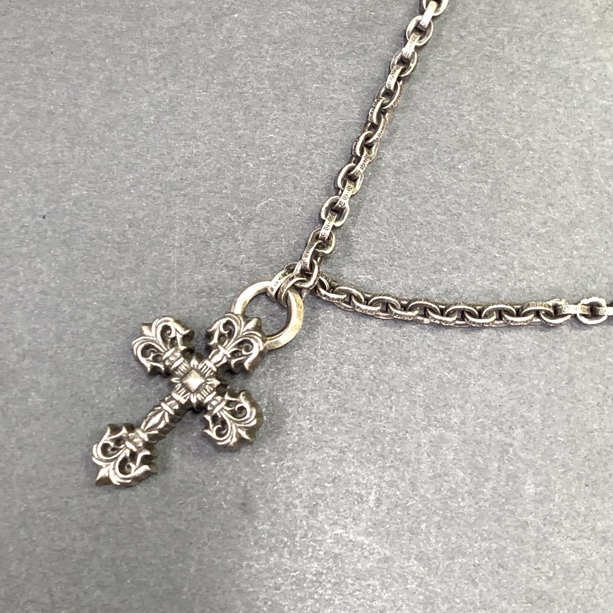 銀座本店でクロムハーツのSV925のフィリグリークロスチャーム/ペーパー
