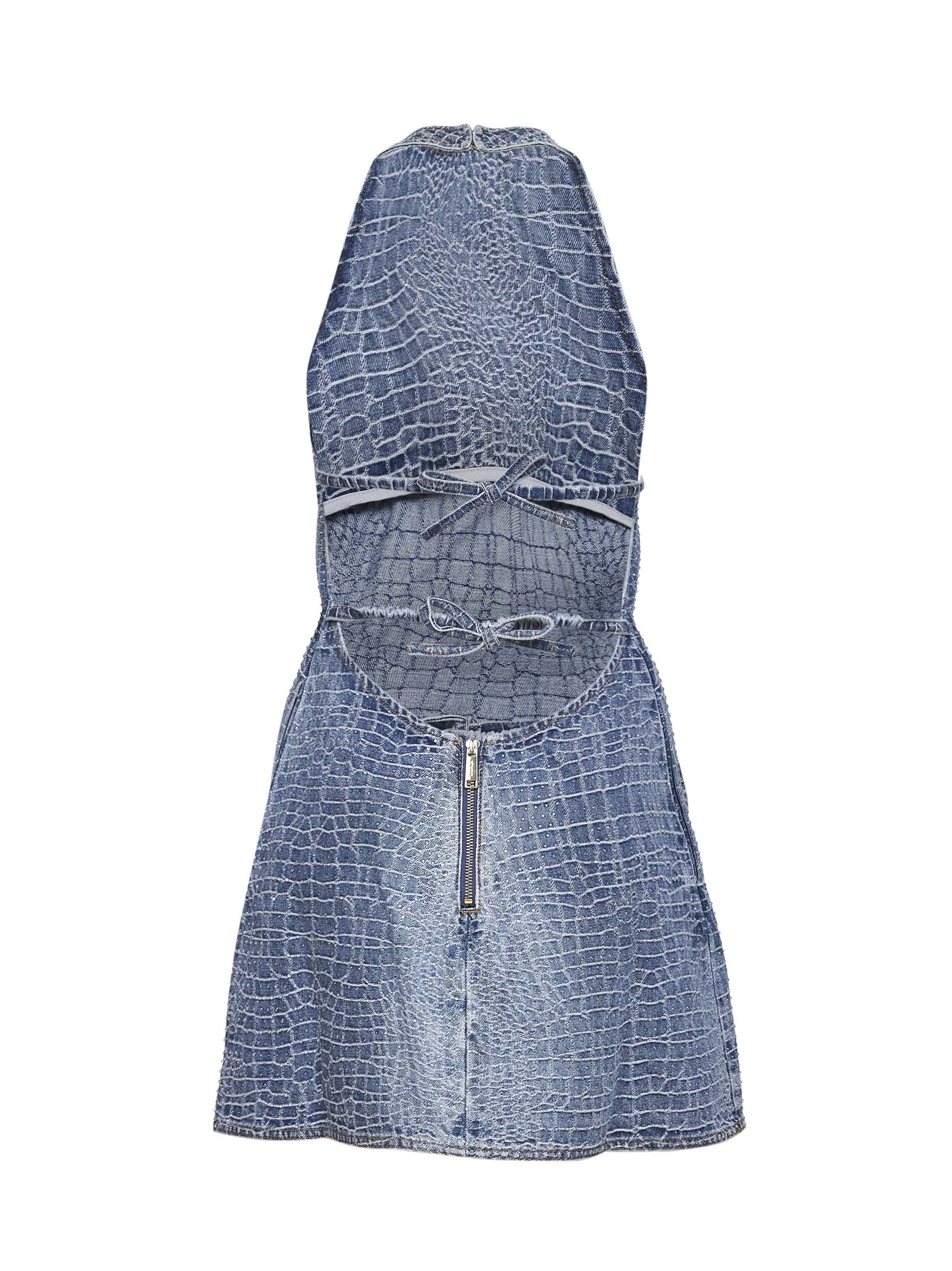 Mini dress with lace collar RS26038SAGRGREY（ワンピース・ドレス