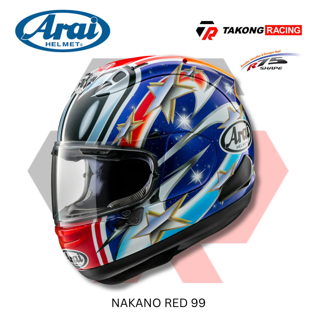 ARAI Helmets - RX-7X Nakano Red 99 – Takong Racing (Riding Apparel)