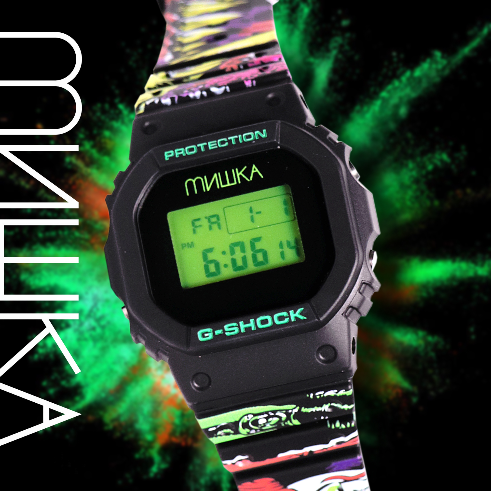 G-Shock DW-5600 Mishka Street Custom Design and assembled Digital