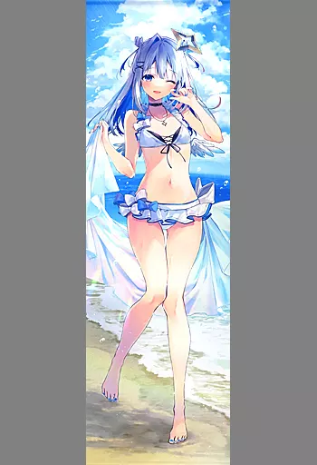 天音かなた 等身大タペストリー 水色 国内正規品】天音かなた等身大水着タペストリー おしおしお ホロライブ