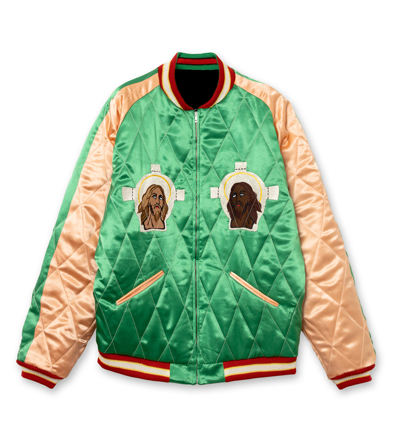 三連休限定価格 セントマイケル デニムティアーズ スカジャン ダウン