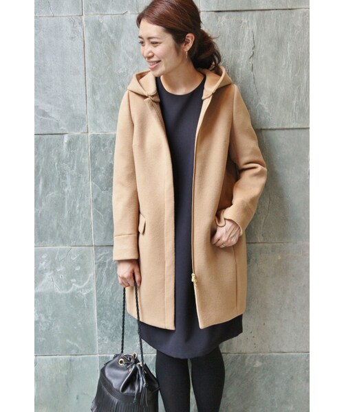 IENA（イエナ）の「《追加》二重織シャルムフード付きコクーンコート