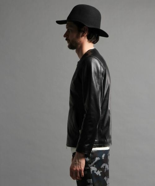 HARE（ハレ）の「ノーカラーレザーライダース（）」 - WEAR
