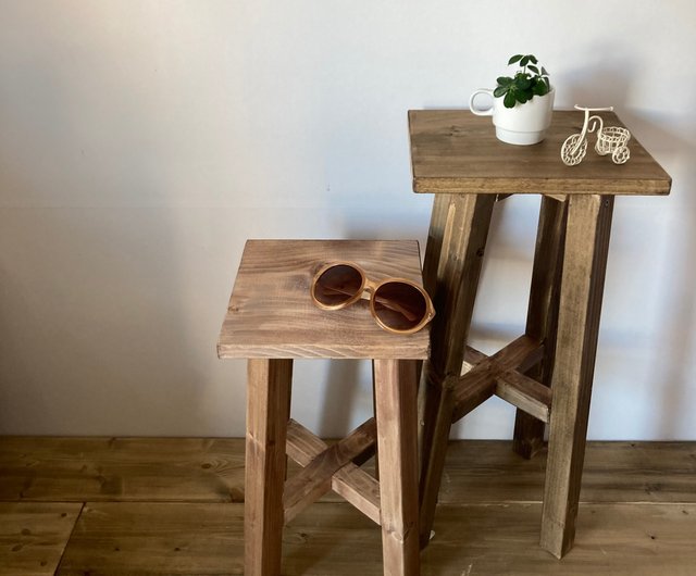 スツール サイドテーブル 四角い アンティーク風 椅子 イス チェアー