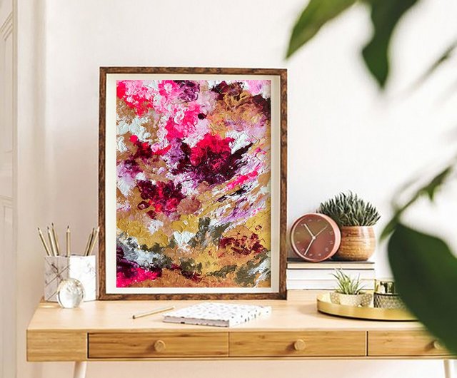 油彩 油絵 額装「木 No.7」oil on board 現代美術 絵 油彩 油絵 額装