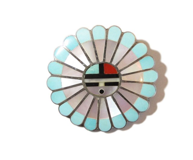 インディアンジュエリー ズニ族 シルバー 925 ヴィンテージ サン