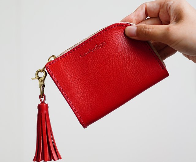 送料無料】タッセル フリンジ キーホルダー レザー イタリアンレザー