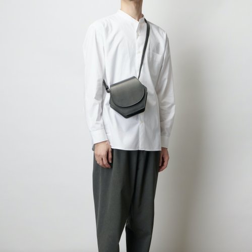 leather shoulder hexa black】レザー/ショルダーバッグ/ハンドバッグ
