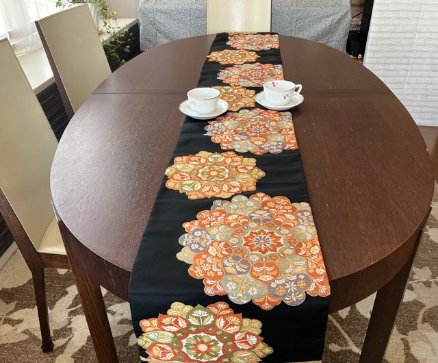 豪華 着物の帯のテーブルランナー 正絹 Japanese style by C
