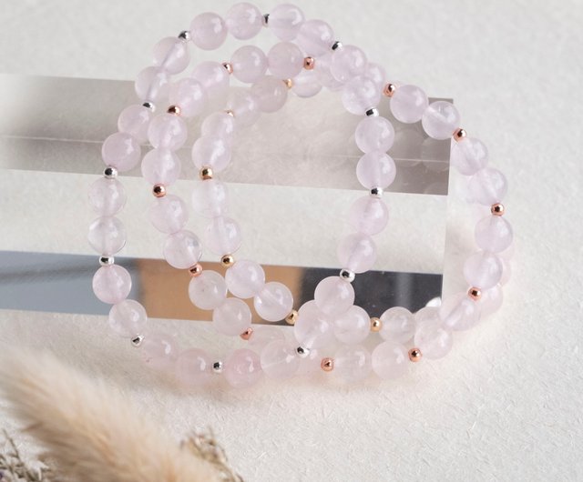 クラシックミニ版｜ローズクォーツ｜天然石クリスタルブレスレット