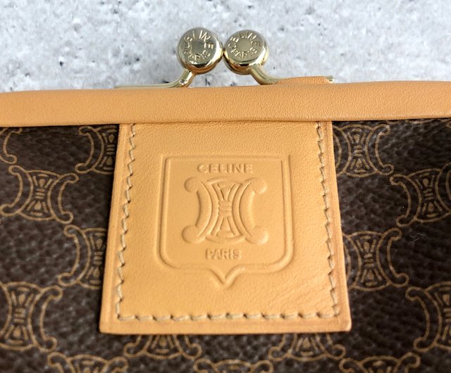 日本直送 名牌中古包 】CELINE セリーヌ マカダム 財布 ブラウン