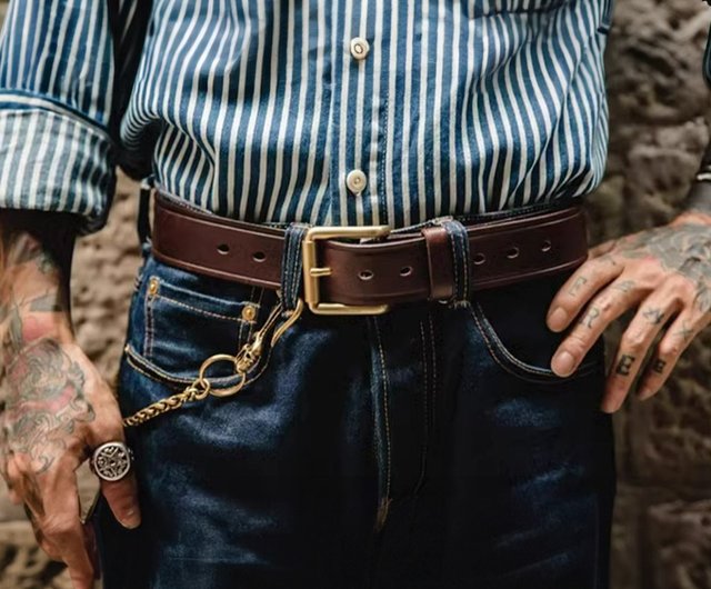 40%OFF】【無料刻印可能】ヴィンテージメンズ本革ベルト 一枚革