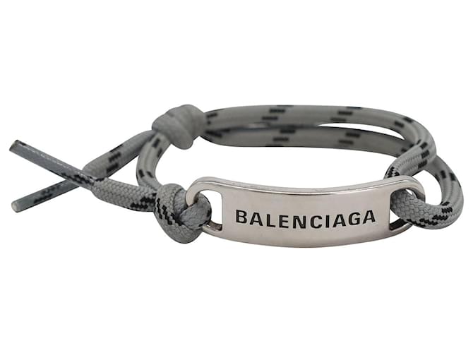 Balenciaga Plate Bracelet in Grey Polyester ref.1024497 - Joli Closet