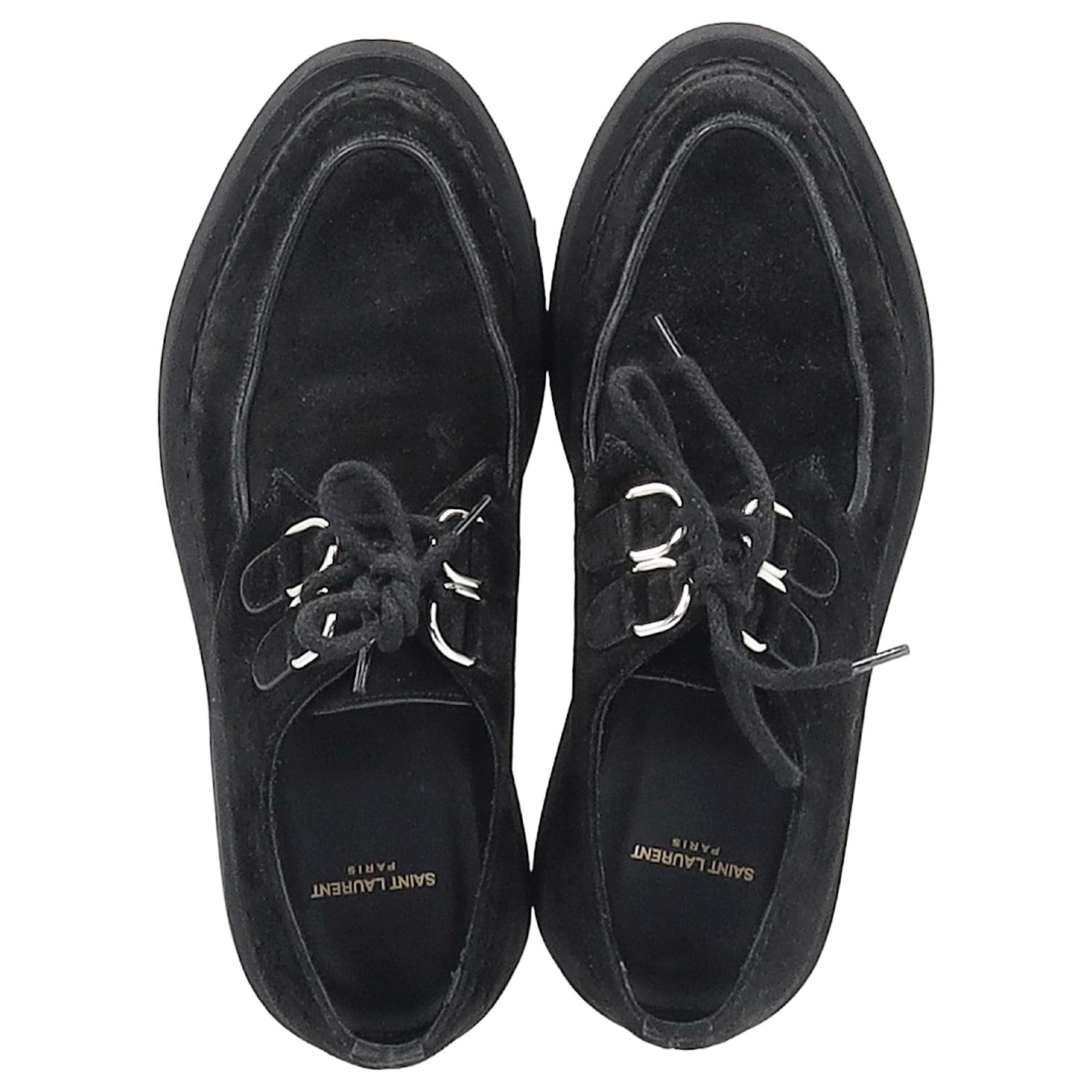 Saint Laurent Teddy Derby shoes in Black Suede ref.1736113 - Joli