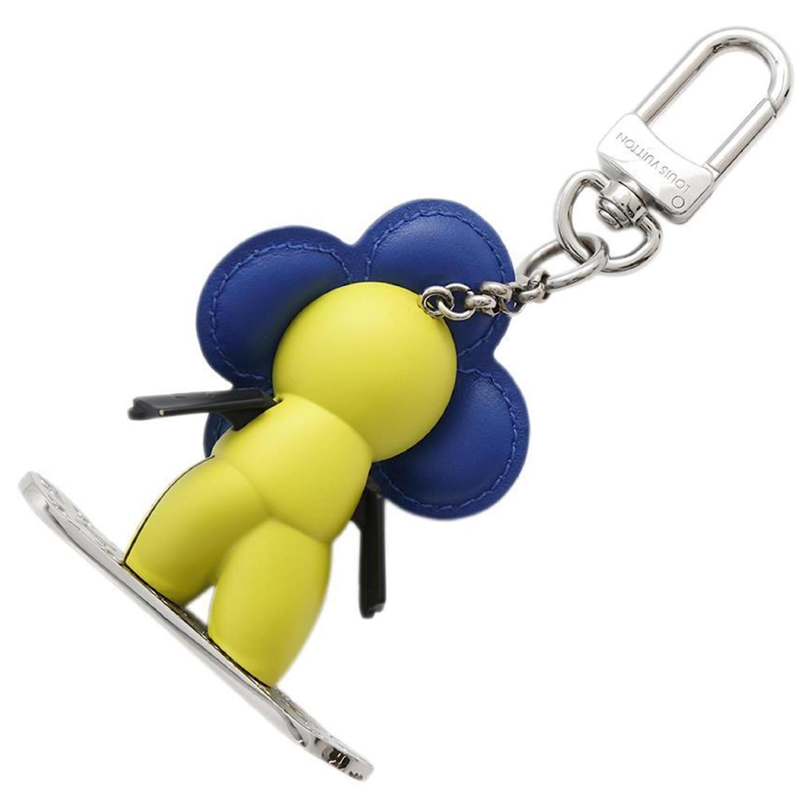 Louis Vuitton Bag Charm Vivienne Snowboard Keychain Blue Yellow