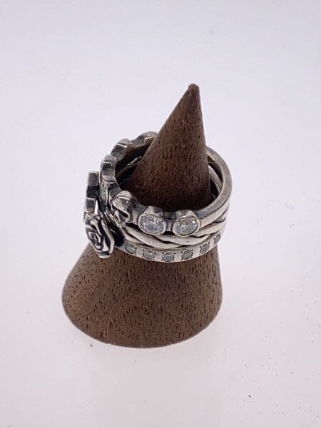 TRYGOD(トライゴッド) / リング/SV925/8号/SLV/メンズ/3連 | 中古品の