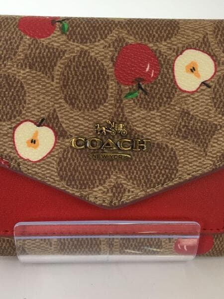 COACH(コーチ) / 2つ折り財布/PVC/りんご | 中古品の販売・通販なら