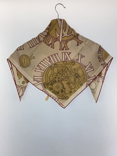 Cartier(カルティエ) / 時計柄スカーフ/シルク/BEG/総柄/レディース