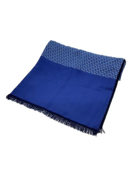 HERMES(エルメス) / マフラー/シルク/ブルー/総柄/レディース/アンゴラ