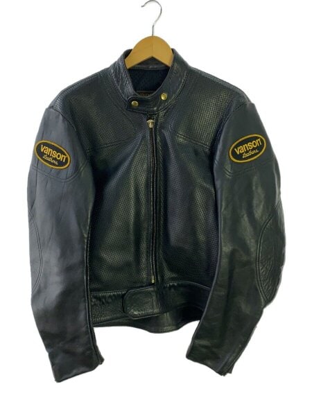 VANSON(バンソン) / シングルライダースジャケット/38/レザー/BLK