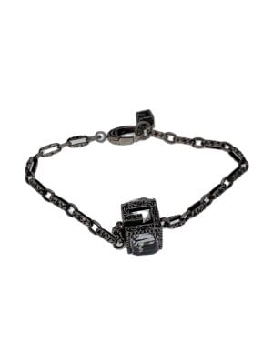 GUCCI(グッチ) / スクエアGレザーブレスレット/エナメル/クリスタル