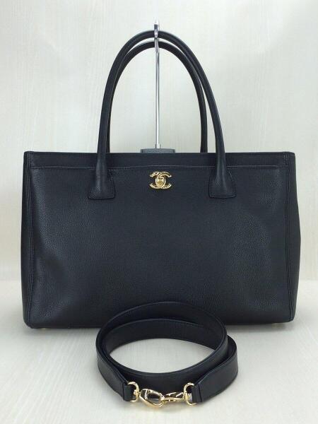 CHANEL(シャネル) / エグゼクティブトート/トートバッグ/レザー/BLK