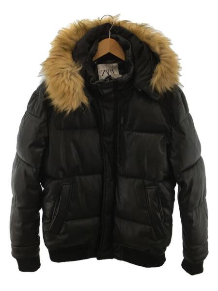 ZARA(ザラ) / フェイクレザーダウンジャケット/XL/ポリエステル